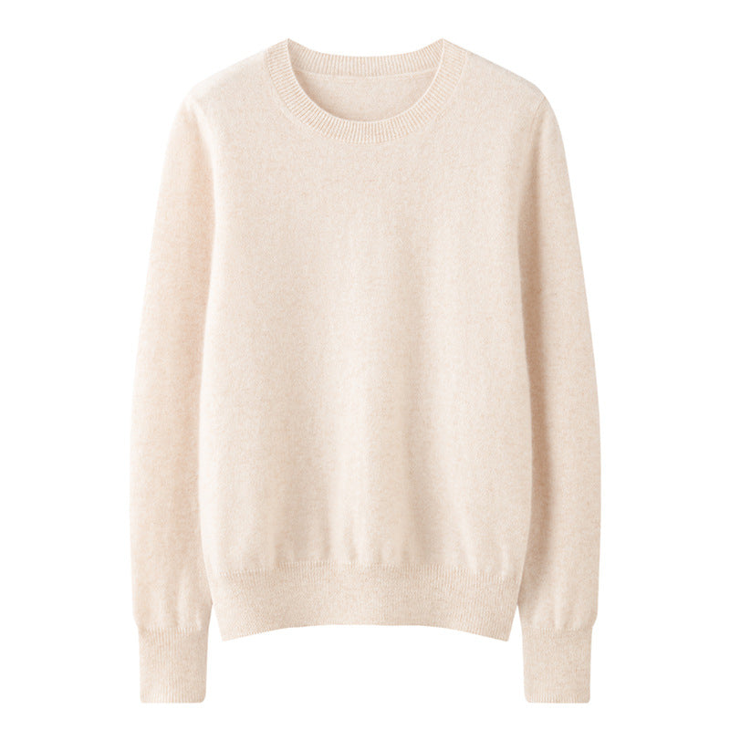 Women's slim cashmere crewneck