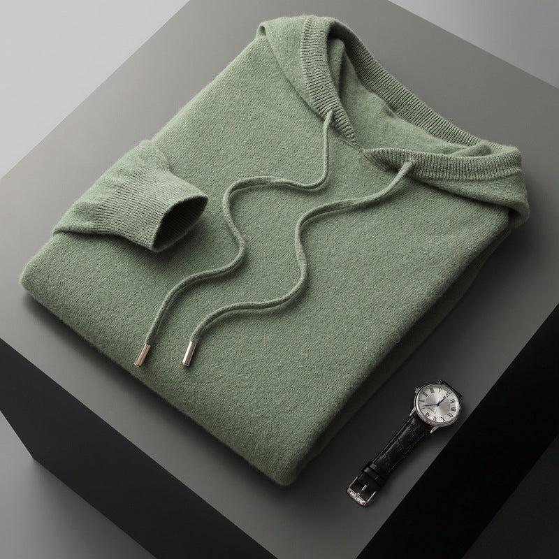 Men's merino hooded sweater