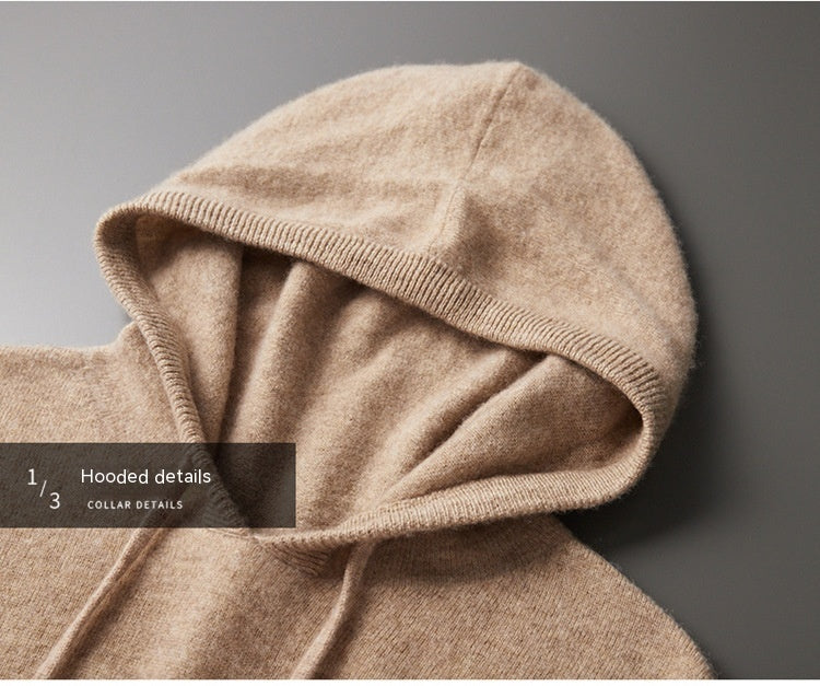 Men's merino hooded sweater