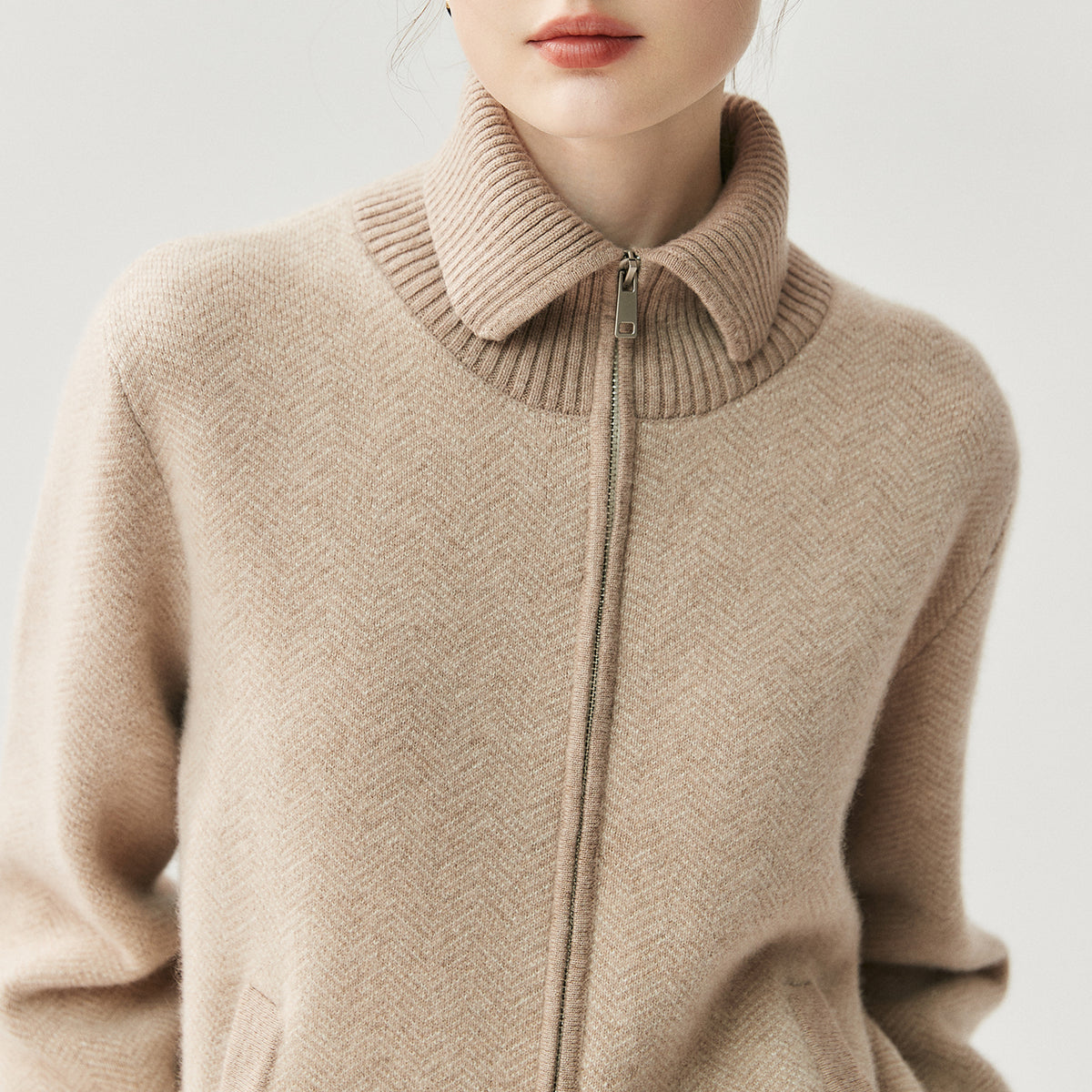 Cardigan + wide-leg pant cashmere lounge set