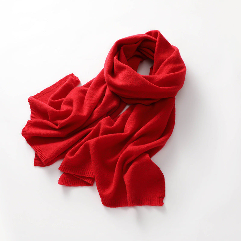 Cashmere knit scarf