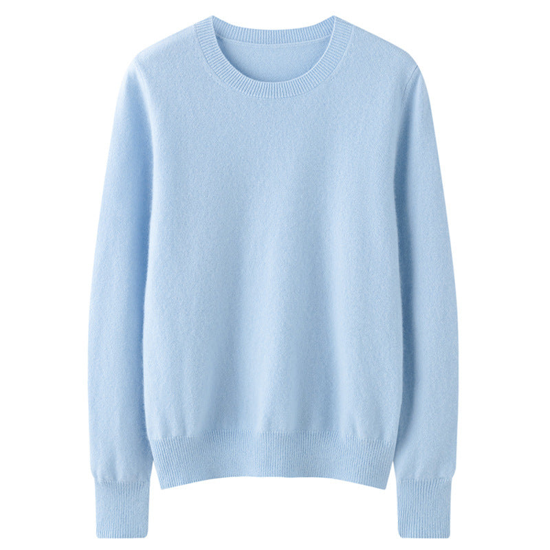 Women's slim cashmere crewneck