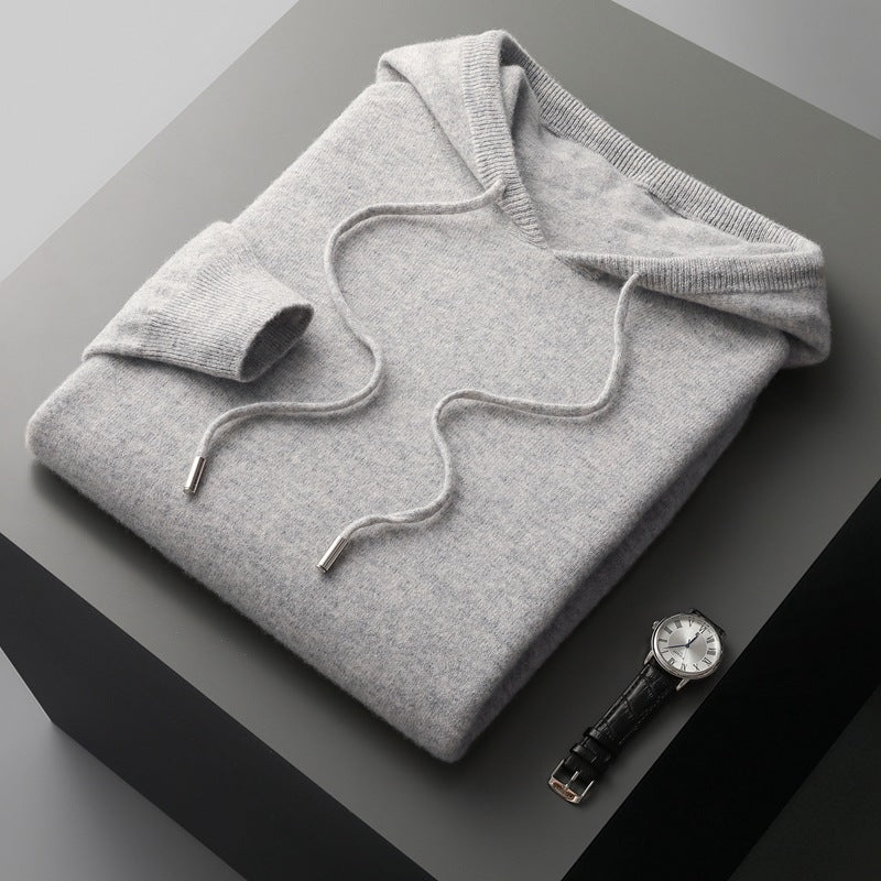Men's merino hooded sweater
