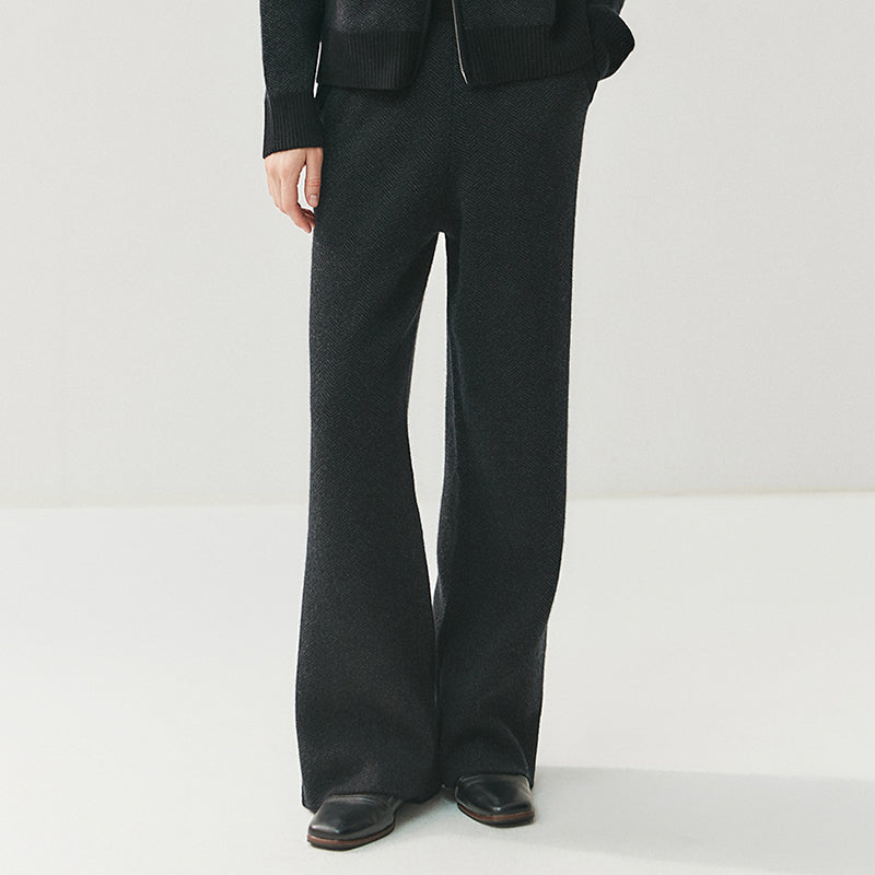 Cardigan + wide-leg pant cashmere lounge set