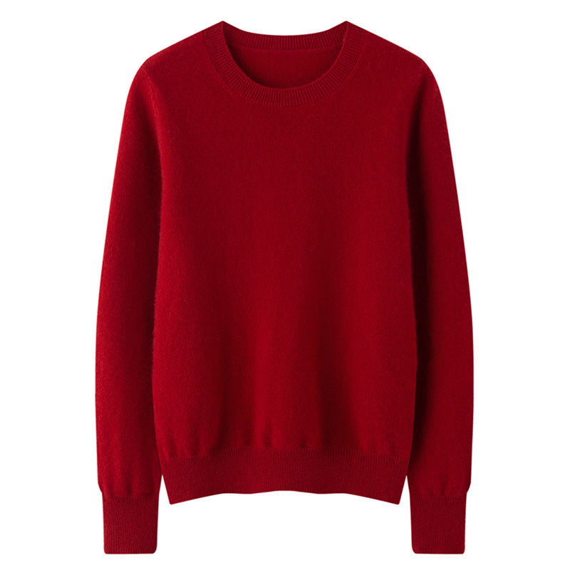 Women's slim cashmere crewneck