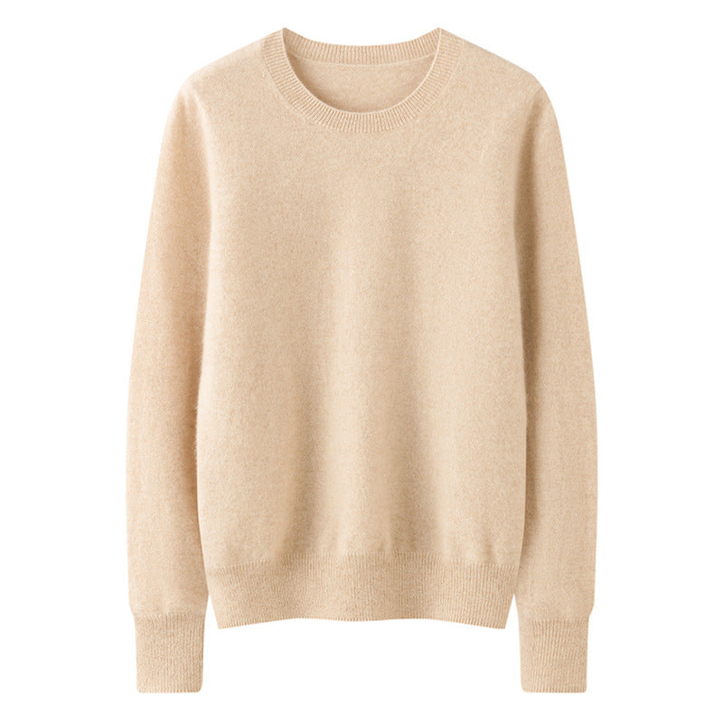 Women's slim cashmere crewneck