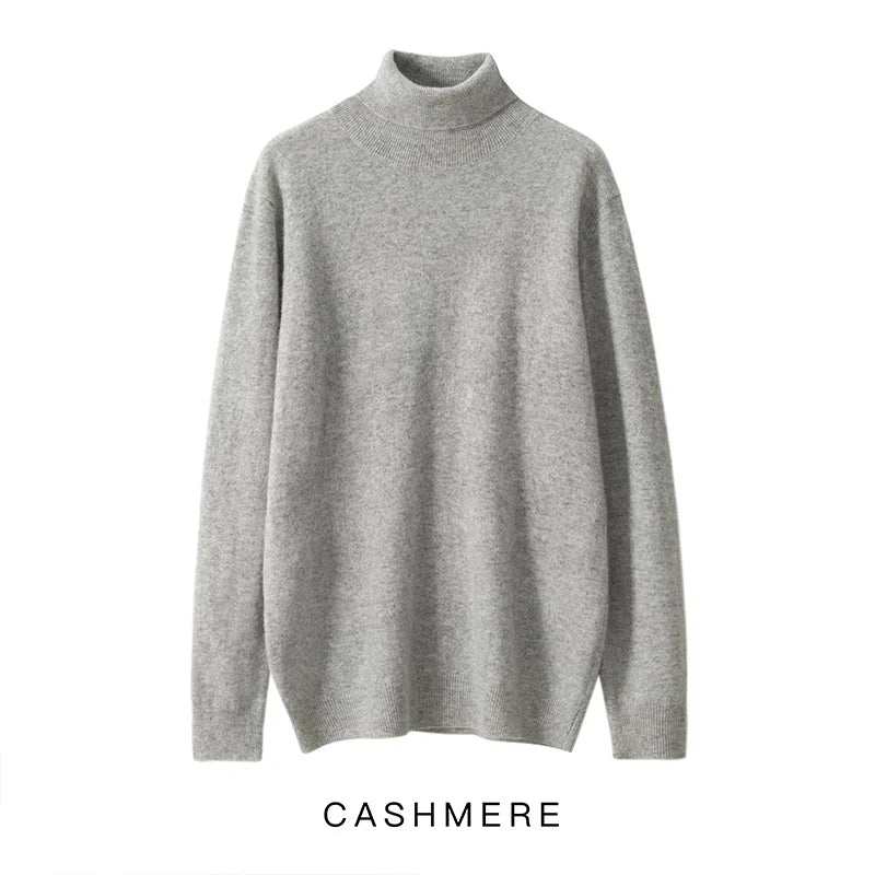 Men's fine cashmere turtleneck