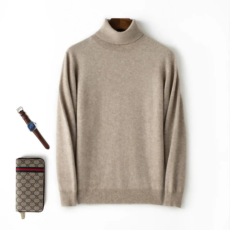 Men's fine cashmere turtleneck