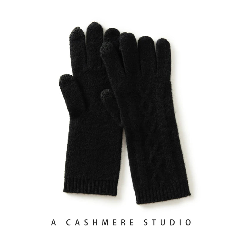 Cable Cashmere Gloves