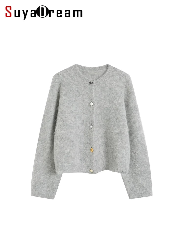 Women's alpaca-blend cardigan