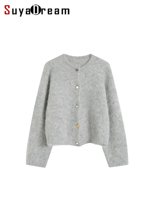 Women's alpaca-blend cardigan