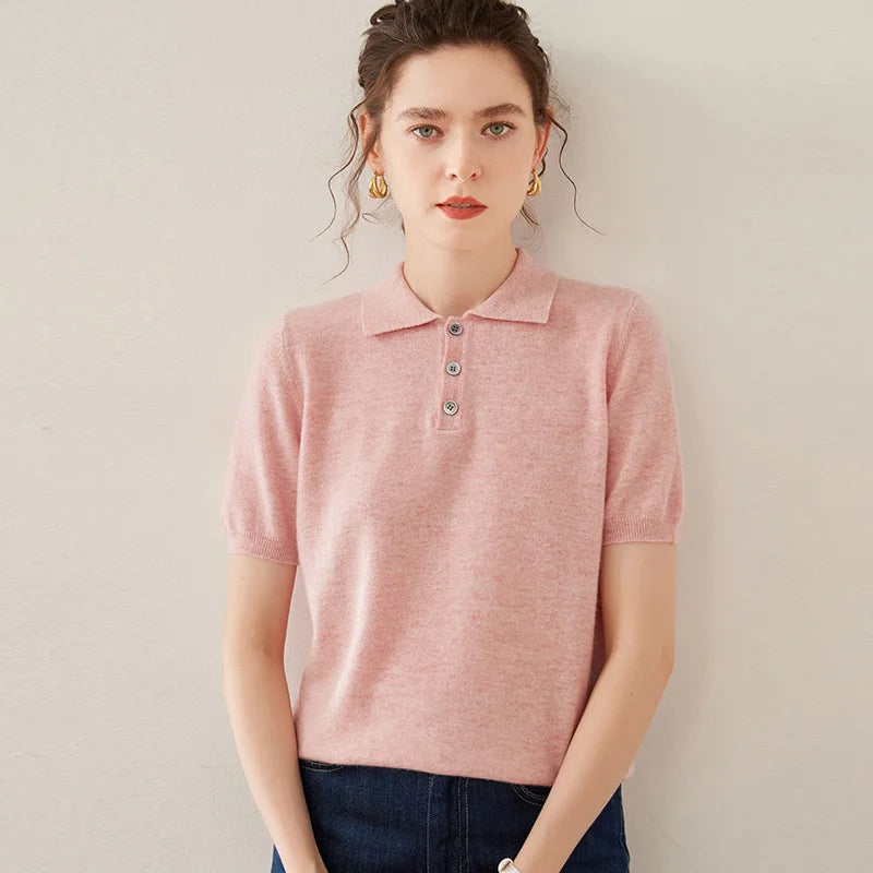 Cashmere Polo Tee