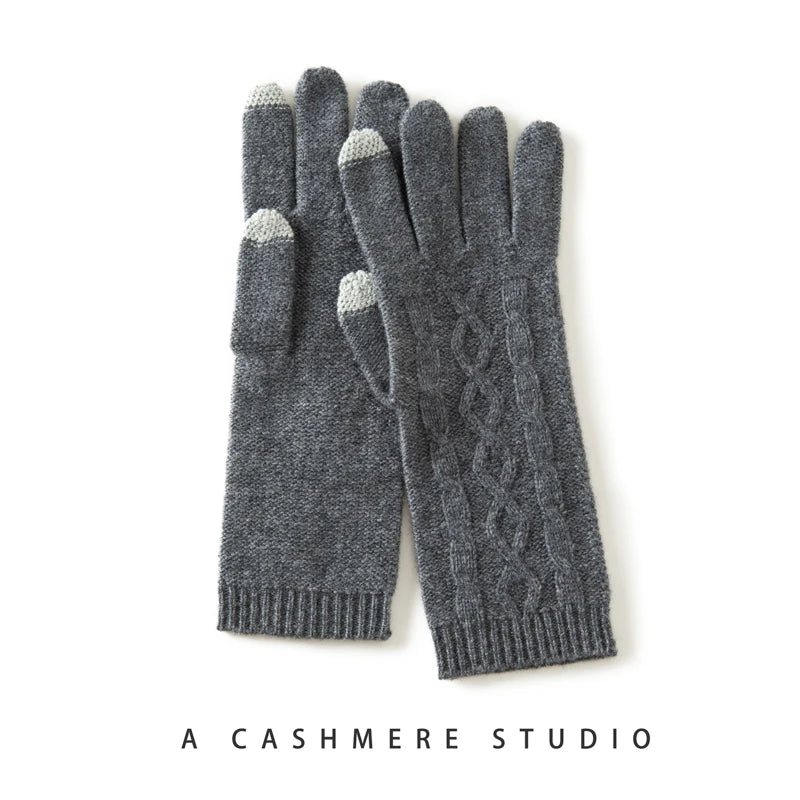 Cable Cashmere Gloves