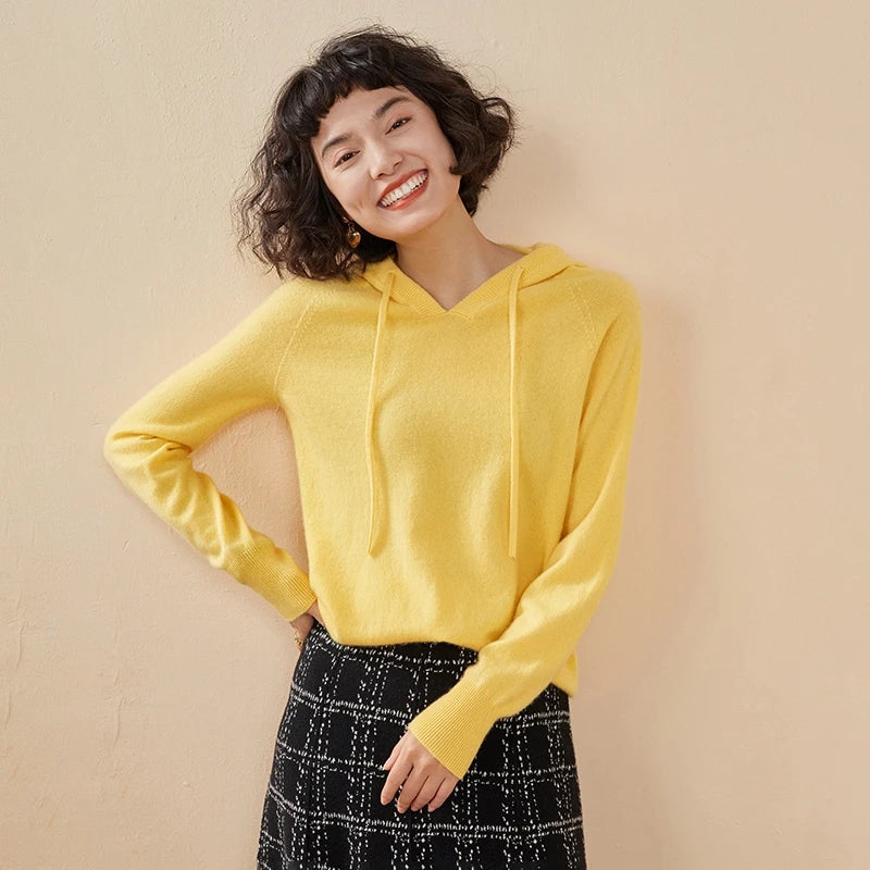 Women's cashmere hoodie