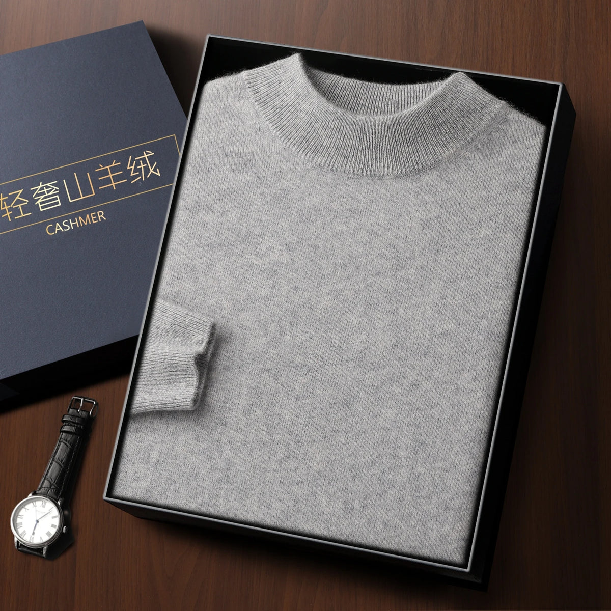Cashmere Mock Neck