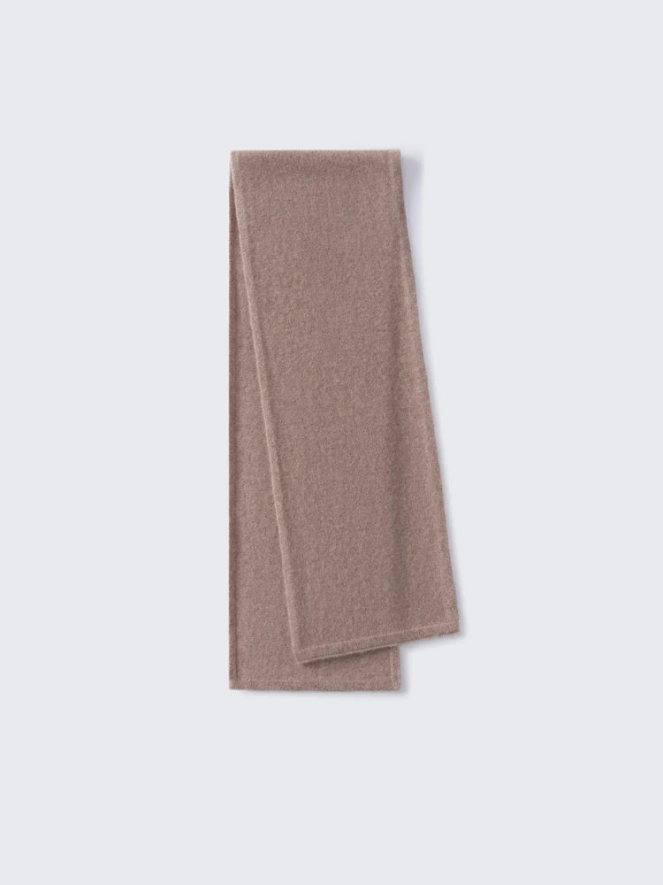 Plain knit baby alpaca scarf