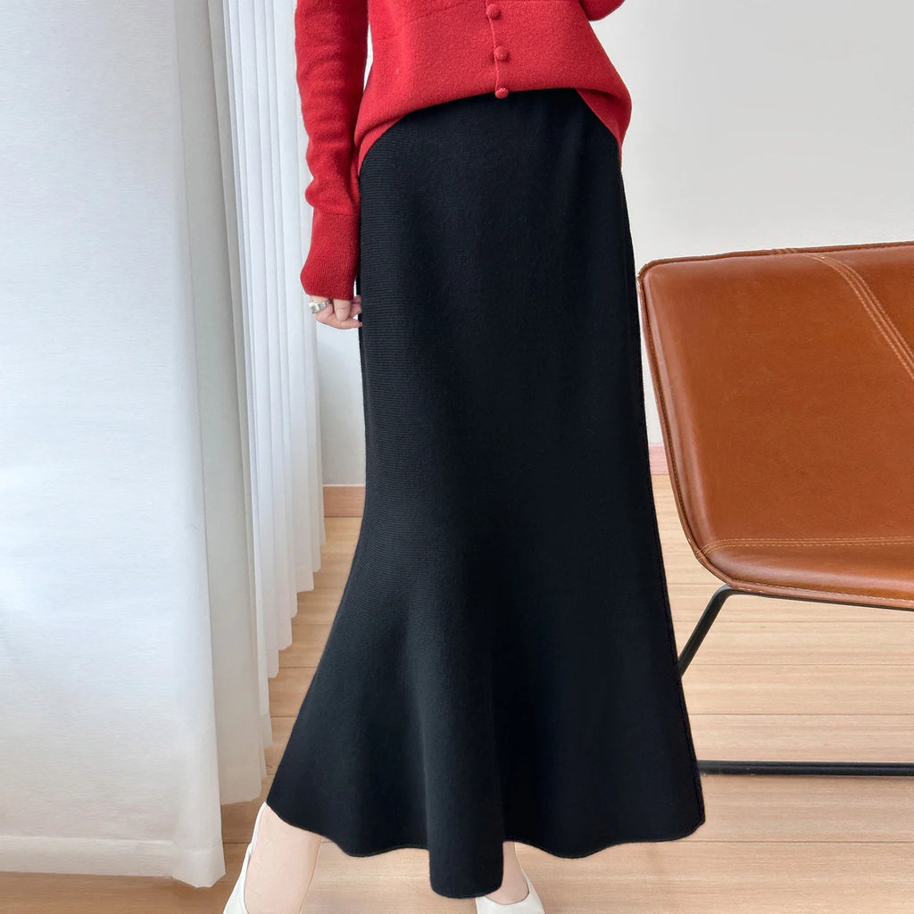 Cashmere Fishtail Skirt