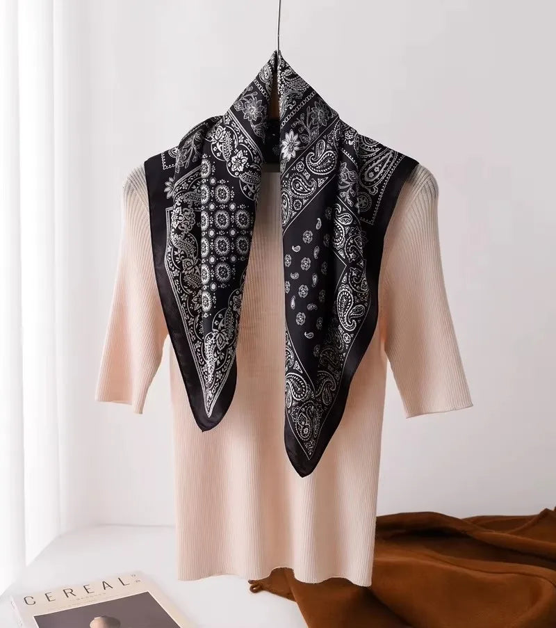 65 cm silk square scarf