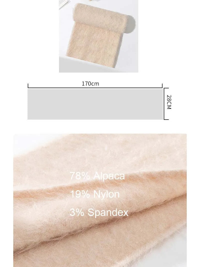 Brushed alpaca scarf
