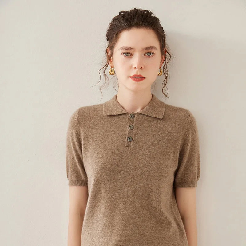 Cashmere Polo Tee