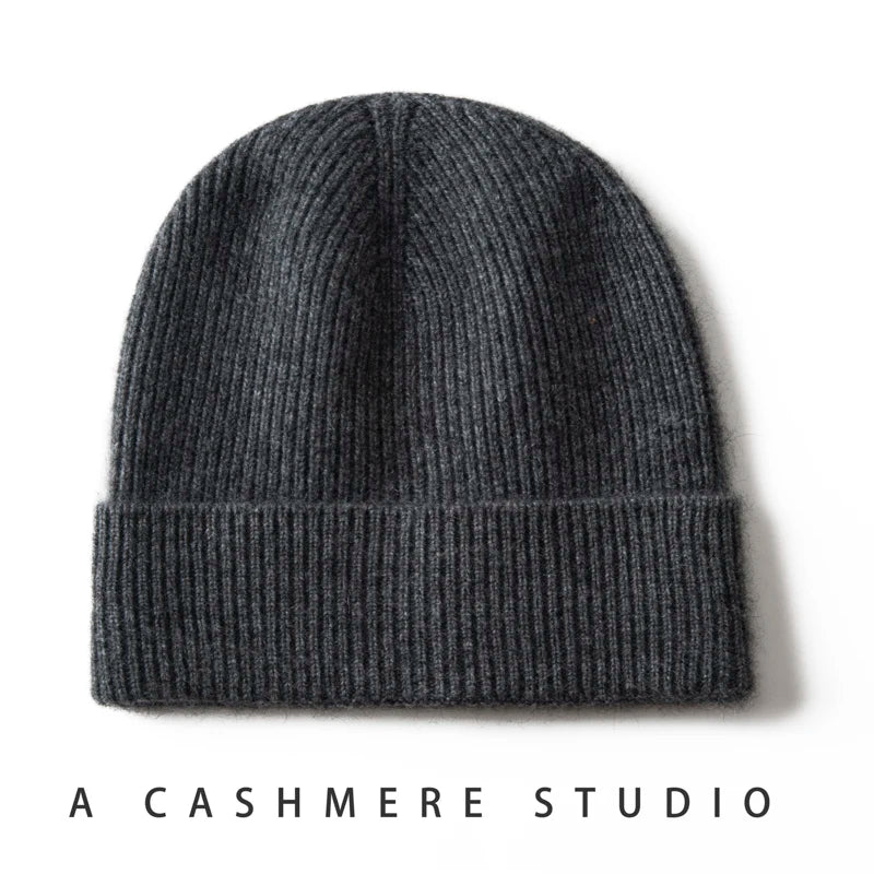 Ribbed Cashmere Beanie