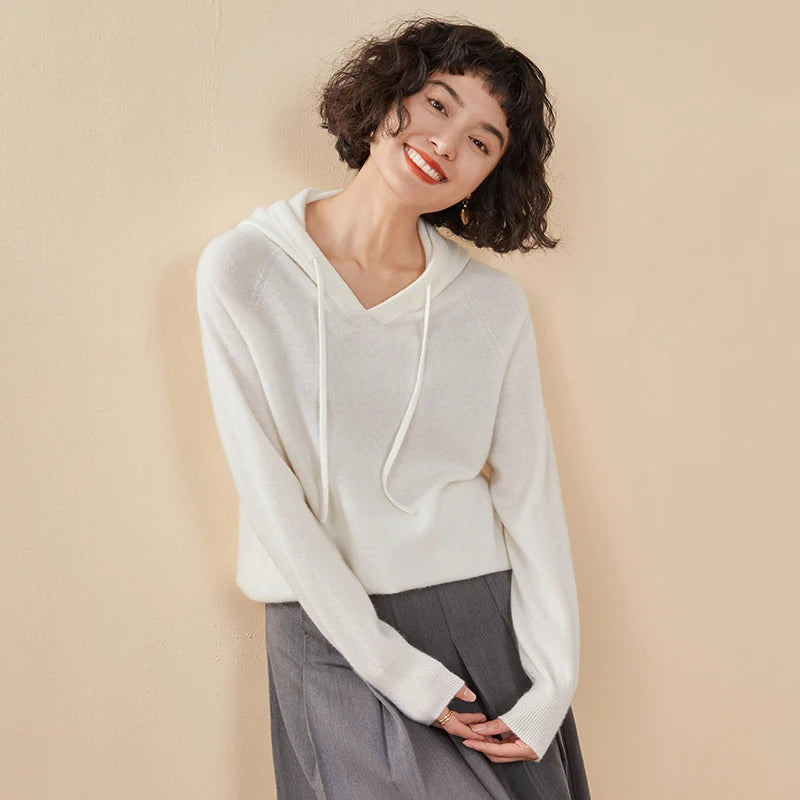 Women's cashmere hoodie
