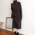 Mid-length cashmere sweater dress