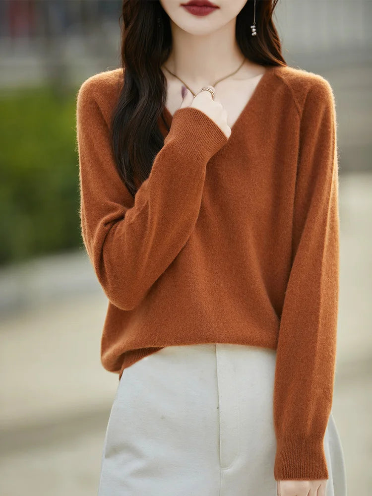 Relaxed Merino V-Neck