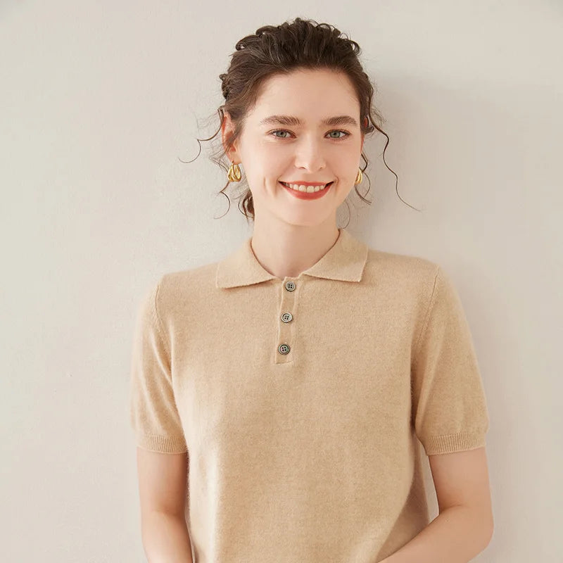 Cashmere Polo Tee