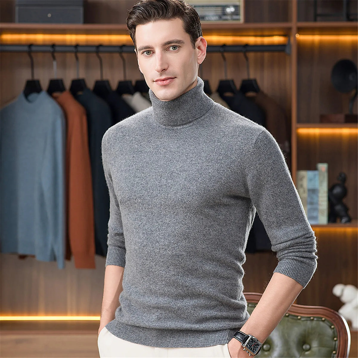 Heavy Cashmere Turtleneck