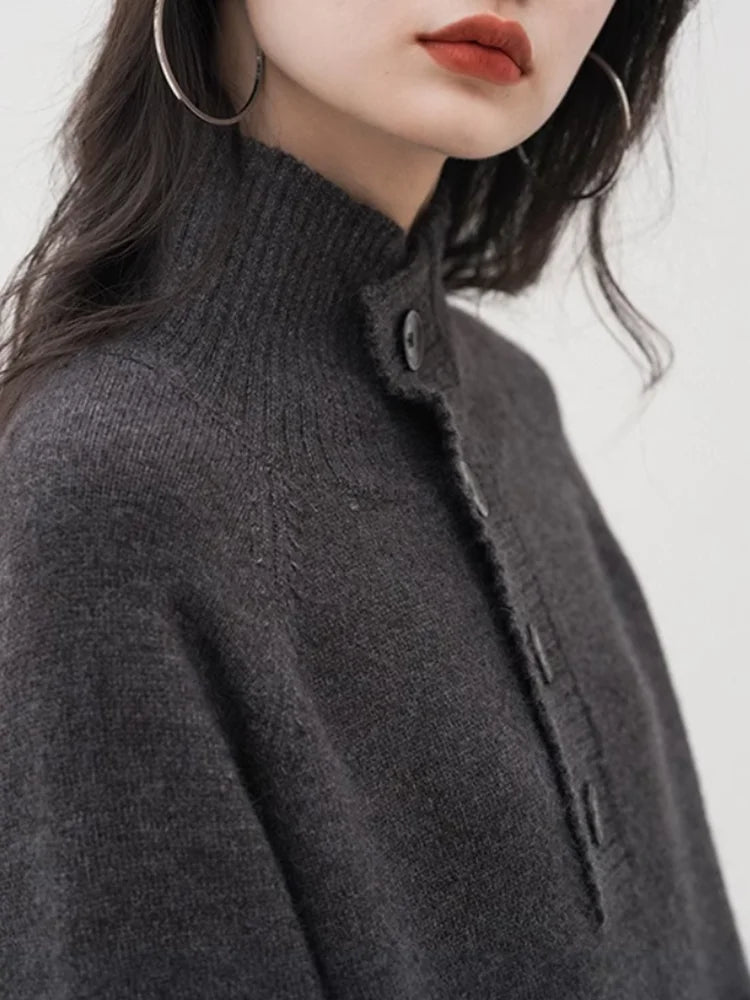 Cashmere high-neck sweater dress