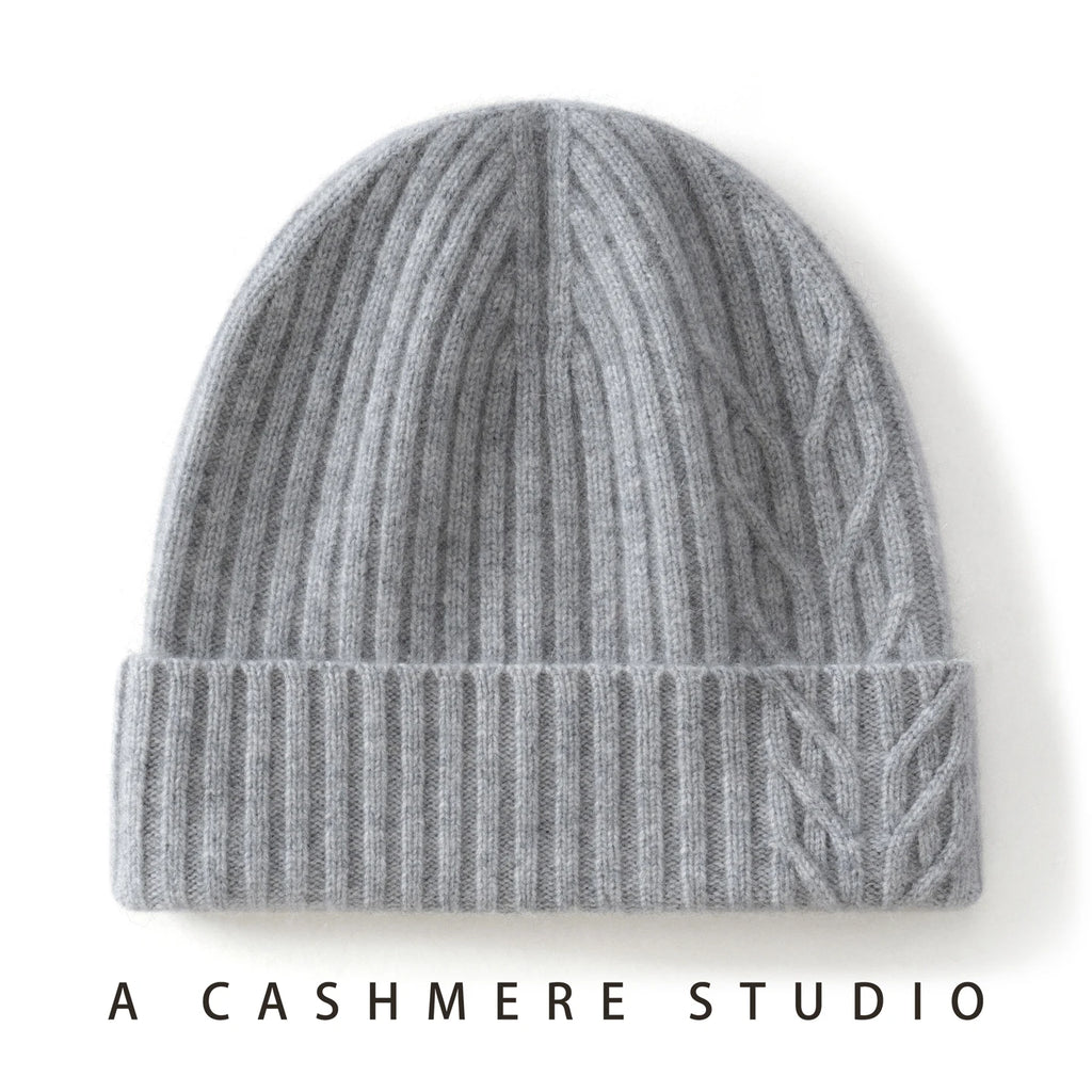 Cable Cashmere Beanie