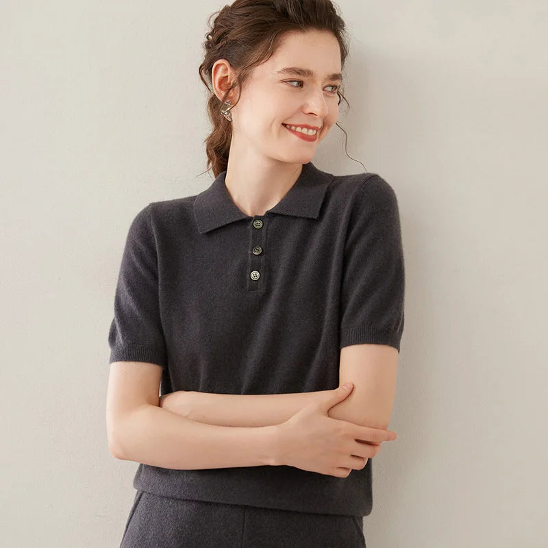 Cashmere Polo Tee