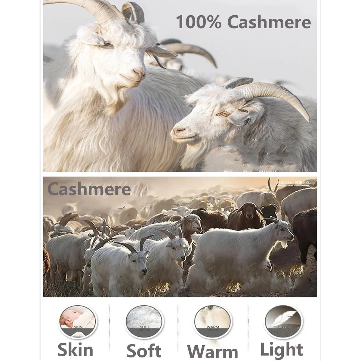 Cashmere triangle shawl