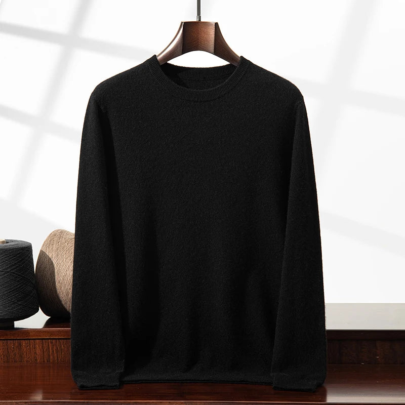 Saddle-Shoulder Cashmere Crew