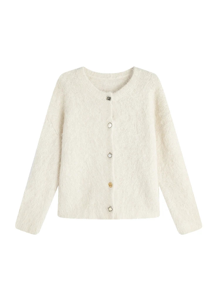 Women's alpaca-blend cardigan
