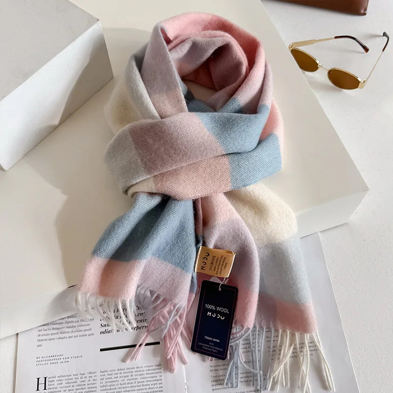 Wool Check Scarf