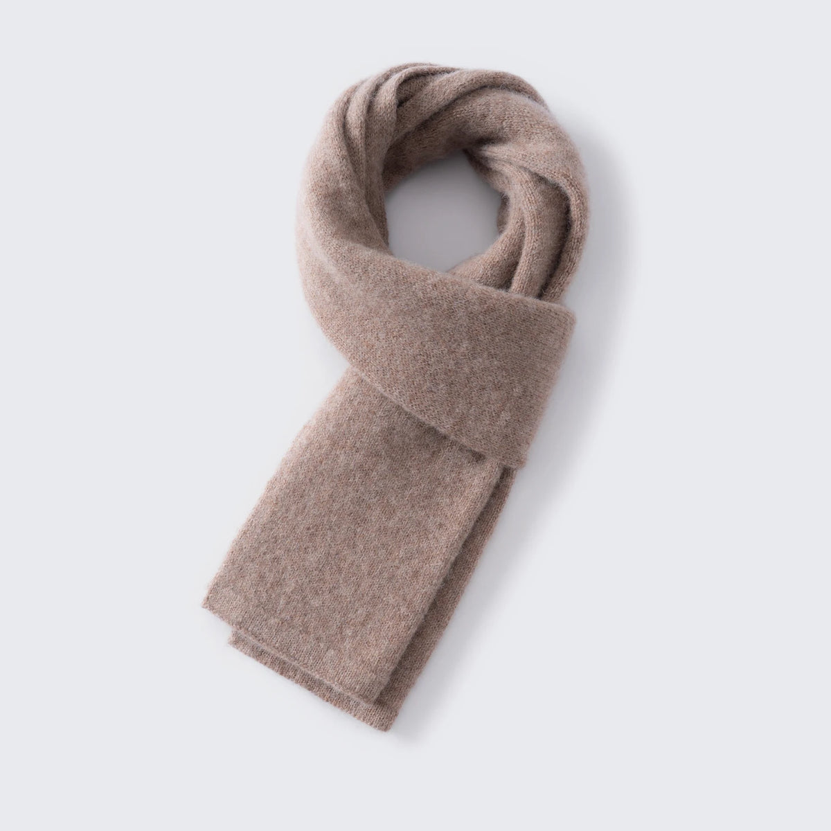 Plain knit baby alpaca scarf
