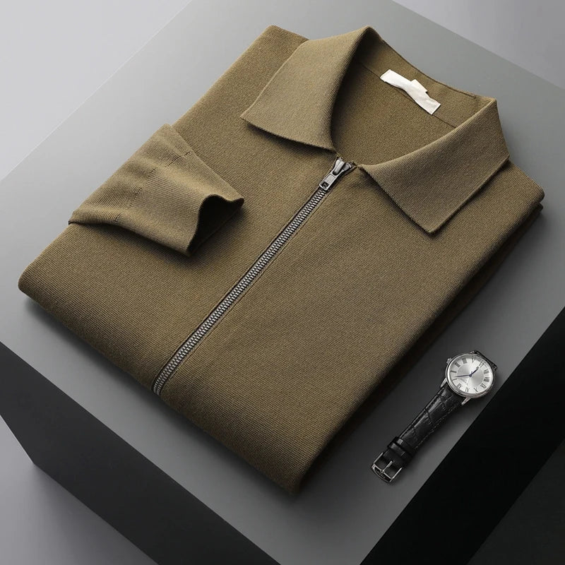 Men's cashmere full-zip cardigan