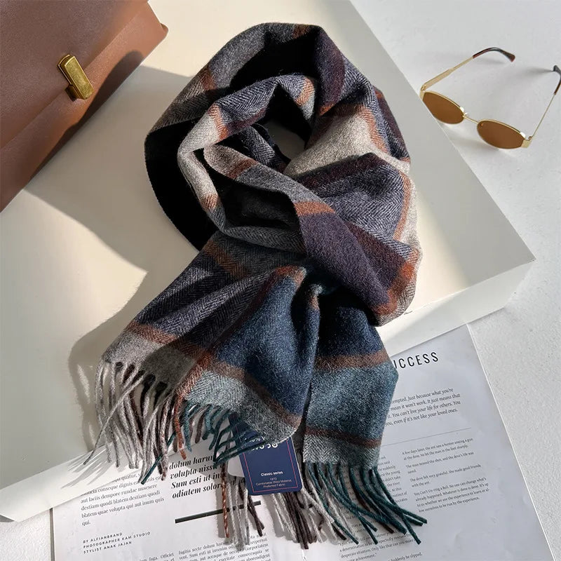 Wool Check Scarf