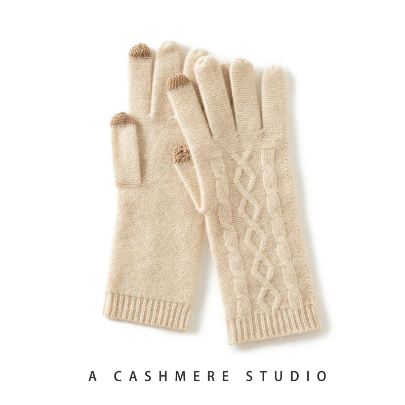 Cable Cashmere Gloves