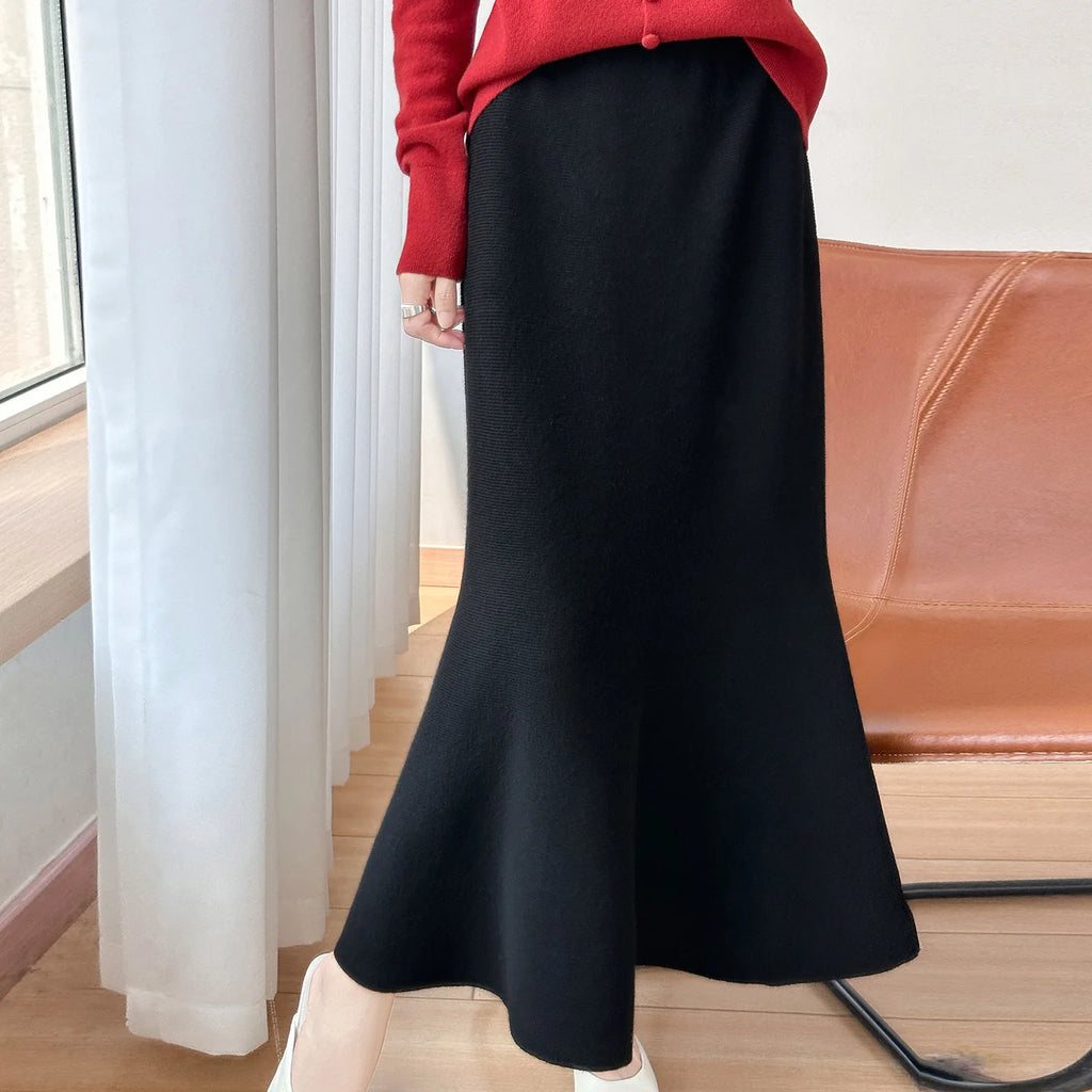 Cashmere Fishtail Skirt