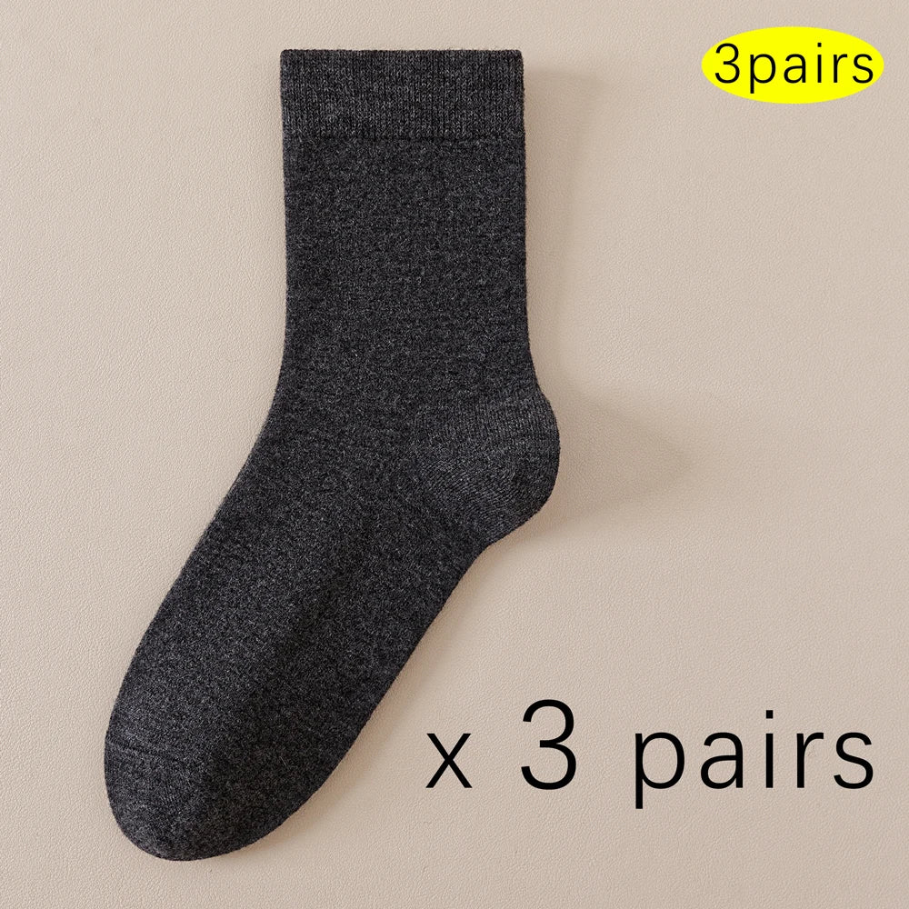 3 pairs merino crew socks