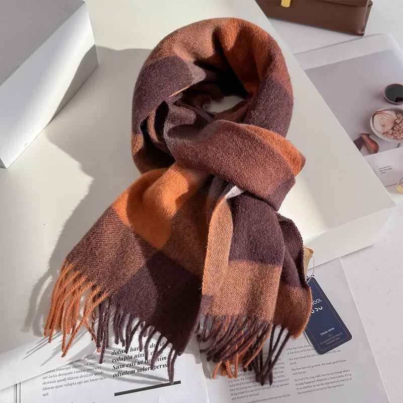 Wool Check Scarf