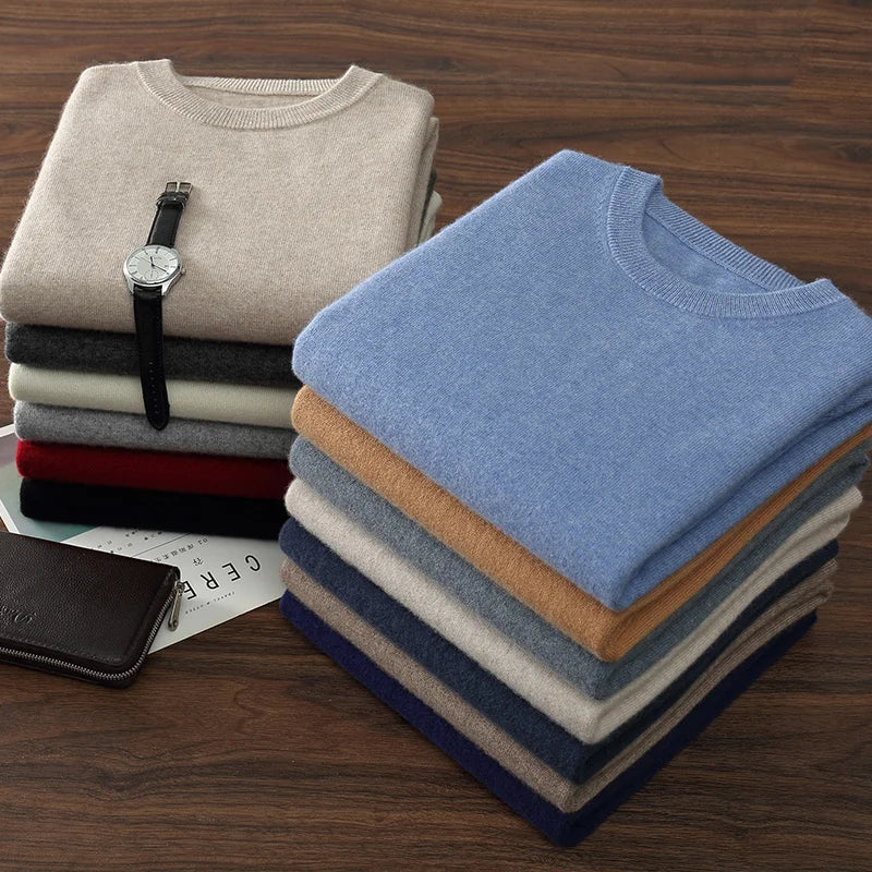 Men's heavyweight cashmere crewneck