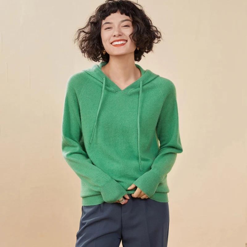 Women's cashmere hoodie