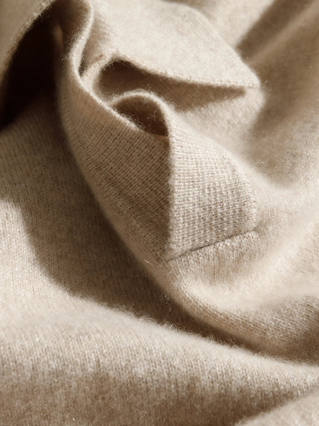 Open-Collar Cashmere Polo Tee