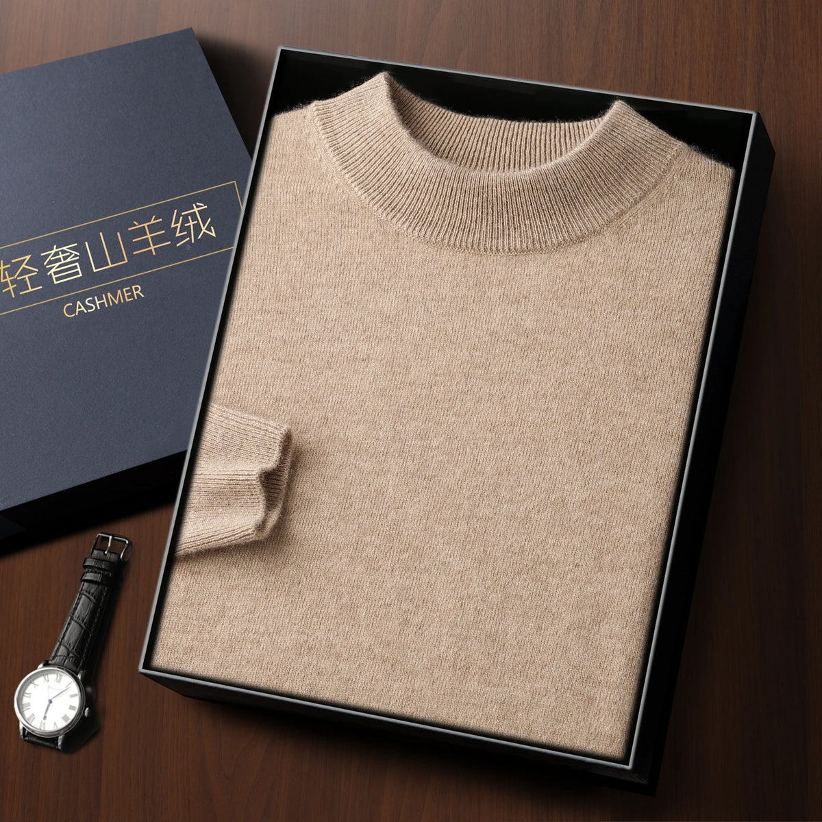 Cashmere Mock Neck