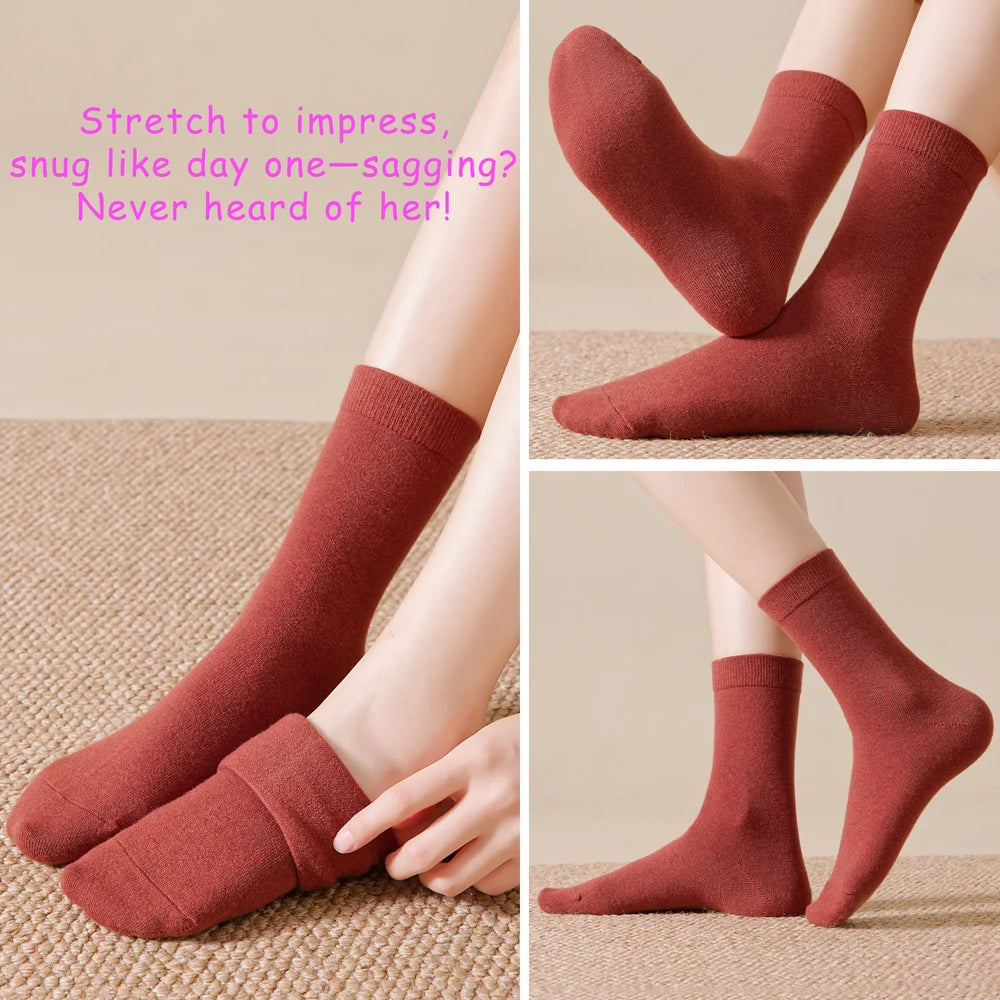 3 pairs merino crew socks