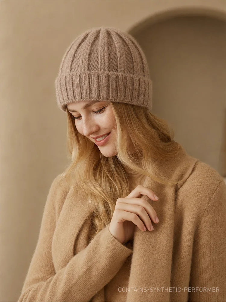 Alpaca ribbed beanie